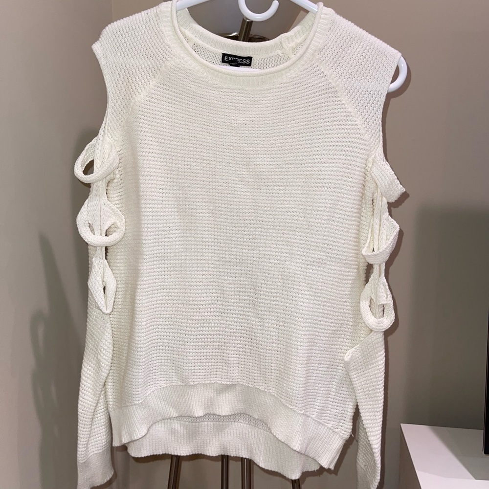 Express cutout sleeve sweater